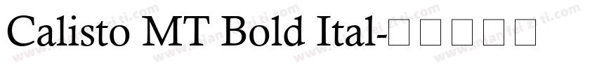Calisto MT Bold Ital字体转换
